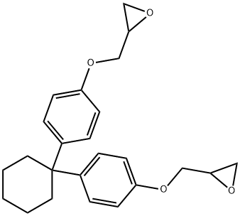 2,2'-[cyclohexane-1,1-diylbis(4,1-phenyleneoxymethylene)]dioxirane Structure