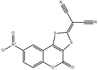 2H-1,3-Dithiolo[4,5-c]coumarine, 2-dicyanomethylene-8-nitro- 구조식 이미지