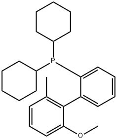 Phosphine, dicyclohexyl(2'-methoxy-6'-methyl[1,1'-biphenyl]-2-yl)- Structure