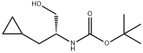 Carbamic acid, N-[(1R)-2-cyclopropyl-1-(hydroxymethyl)ethyl]-, 1,1-dimethylethyl ester 구조식 이미지