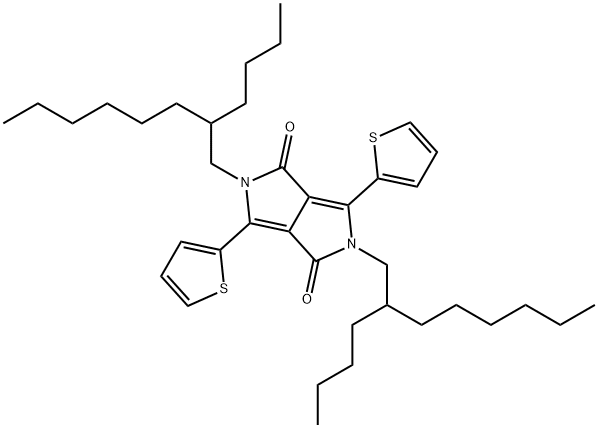 2,5-비스(2-부틸옥틸)-3,6-디(티오펜-2-일)피롤로[3,4-c]피롤-1,4(2H,5H)-디온 구조식 이미지
