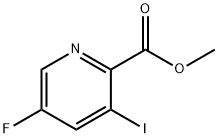 2-Pyridinecarboxylic acid, 5-fluoro-3-iodo-, methyl ester Structure