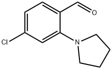 Benzaldehyde, 4-chloro-2-(1-pyrrolidinyl)- Structure