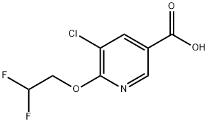 5-chloro-6-(2,2-difluoroethoxy)pyridine-3-carboxylic acid 구조식 이미지