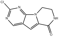 Pyrazino[1',2':1,5]pyrrolo[2,3-d]pyrimidin-6(7H)-one, 2-chloro-8,9-dihydro- Structure