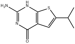 Thieno[2,3-d]pyrimidin-4(1H)-one, 2-amino-6-(1-methylethyl)- Structure