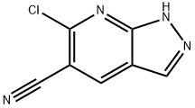 1H-Pyrazolo[3,4-b]pyridine-5-carbonitrile, 6-chloro- 구조식 이미지