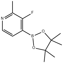 Pyridine, 3-fluoro-2-methyl-4-(4,4,5,5-tetramethyl-1,3,2-dioxaborolan-2-yl)- Structure