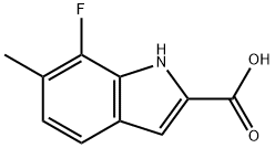 1H-Indole-2-carboxylic acid, 7-fluoro-6-methyl- 구조식 이미지