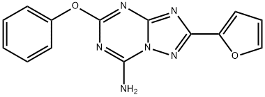2-(furan-2-yl)-5-phenoxy-[1,2,4]triazolo[1,5-a][1,3,5]triazin-7-amine 구조식 이미지