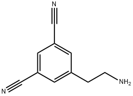 1,3-Benzenedicarbonitrile, 5-(2-aminoethyl)- Structure