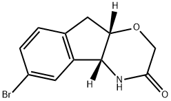 Indeno[2,1-b]-1,4-oxazin-3(2H)-one, 6-bromo-4,4a,9,9a-tetrahydro-, (4aR,9aS)- Structure