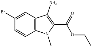 1H-Indole-2-carboxylic acid, 3-amino-5-bromo-1-methyl-, ethyl ester Structure