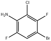 Benzenamine, 4-bromo-2-chloro-3,6-difluoro- Structure