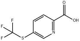 2-Pyridinecarboxylic acid, 5-[(trifluoromethyl)thio]- 구조식 이미지