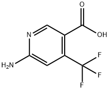 3-Pyridinecarboxylic acid, 6-amino-4-(trifluoromethyl)- 구조식 이미지