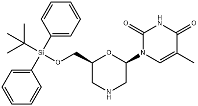 7-O-(tert-butyldiphenylsilyl)morpholinothymidine 구조식 이미지