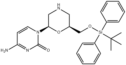 7-O-(tert-butyldiphenylsilyl)morpholinocytidine Structure