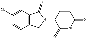 2,6-Piperidinedione, 3-(6-chloro-1,3-dihydro-1-oxo-2H-isoindol-2-yl)- Structure