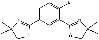 Oxazole, 2,2'-(4-bromo-1,3-phenylene)bis[4,5-dihydro-4,4-dimethyl- Structure