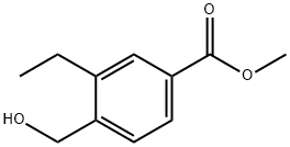 Benzoic acid, 3-ethyl-4-(hydroxymethyl)-, methyl ester Structure