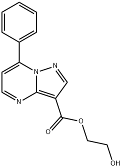 Pyrazolo[1,5-a]pyrimidine-3-carboxylic acid, 7-phenyl-, 2-hydroxyethyl ester Structure