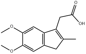 1H-Indene-3-acetic acid, 5,6-dimethoxy-2-methyl- Structure