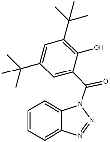 Methanone, 1H-benzotriazol-1-yl[3,5-bis(1,1-dimethylethyl)-2-hydroxyphenyl]- Structure