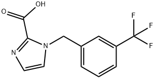 1-[3-(4rifluoromethyl)phenyl]methyl-1H-imidazole-2-carboxylic acid Structure