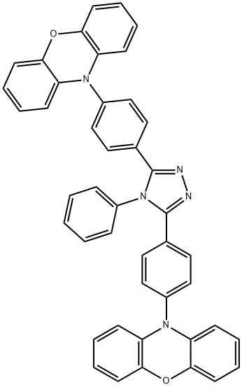 10,10'-(4,4'-(4-phenyl-4H -1,2,4-triazole-3,5-diyl)bis(4,1-phenylene))bis(10H -phenoxazine) Structure