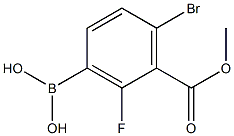 4-Bromo-3-ethoxycarbonyl-2-fuorophenylboronic acid 구조식 이미지