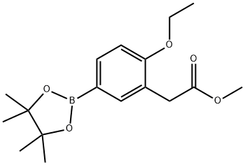 Benzeneacetic acid, 2-ethoxy-5-(4,4,5,5-tetramethyl-1,3,2-dioxaborolan-2-yl)-, methyl ester Structure