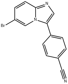 Benzonitrile, 4-(6-bromoimidazo[1,2-a]pyridin-3-yl)- 구조식 이미지