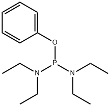 Phosphorodiamidous acid, N,N,N',N'-tetraethyl-, phenyl ester Structure