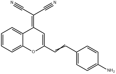 Propanedinitrile, 2-[2-[2-(4-aminophenyl)ethenyl]-4H-1-benzopyran-4-ylidene]- 구조식 이미지