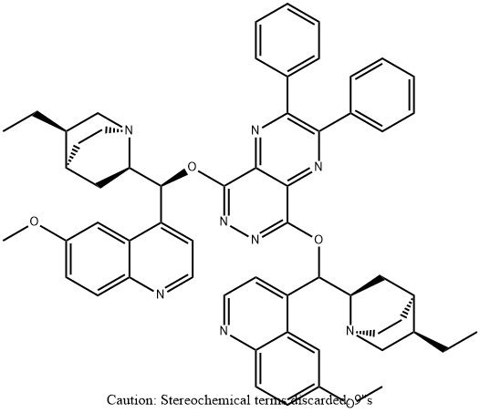 5,8-bis-(9-O-dihydroquinidyl)-2,3-diphenylpyrazino[2,3-d]pyridazine Structure