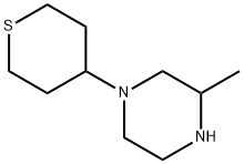 Piperazine, 3-methyl-1-(tetrahydro-2H-thiopyran-4-yl)- Structure