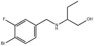 1-Butanol, 2-[[(4-bromo-3-fluorophenyl)methyl]amino]- 구조식 이미지