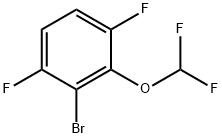 Benzene, 2-bromo-3-(difluoromethoxy)-1,4-difluoro- Structure