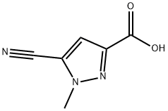 1H-Pyrazole-3-carboxylic acid, 5-cyano-1-methyl- 구조식 이미지