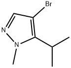 1H-Pyrazole, 4-bromo-1-methyl-5-(1-methylethyl)- 구조식 이미지