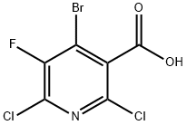 3-Pyridinecarboxylic acid, 4-bromo-2,6-dichloro-5-fluoro- 구조식 이미지