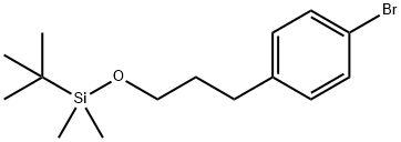 Benzene, 1-bromo-4-[3-[[(1,1-dimethylethyl)dimethylsilyl]oxy]propyl]- Structure