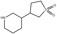 Piperidine, 3-(tetrahydro-1,1-dioxido-3-thienyl)- Structure