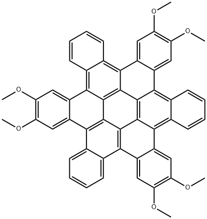 Hexabenzo[a,d,g,j,m,p]coronene, 2,3,10,11,18,19-hexamethoxy- Structure