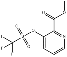 2-Pyridinecarboxylic acid, 3-[[(trifluoromethyl)sulfonyl]oxy]-, methyl ester 구조식 이미지