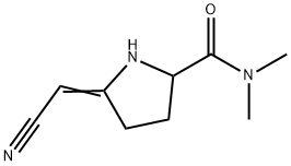 2-피롤리딘카르복사미드,5-(시아노메틸렌)-N,N-디메틸-(9CI) 구조식 이미지