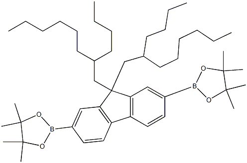 2-[9,9-bis(2-butyloctyl)-7-(4,4,5,5-tetramethyl-1,3,2-dioxaborolan-2-yl)-9H-fluoren-2-yl]-4,4,5,5-tetramethyl-1,3,2-dio Structure