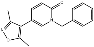 2(1H)-Pyridinone, 5-(3,5-dimethyl-4-isoxazolyl)-1-(phenylmethyl)- Structure