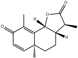 (3S)-3β,5aα,9-Trimethyl-2,3,3aβ,4,5,5a,8,9bβ-octahydronaphtho[1,2-b]furan-2,8-dione 구조식 이미지